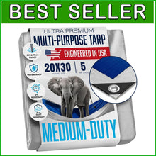 Load image into Gallery viewer, Versatile 20'x30' Waterproof Tarp - Ideal for Camping, Hiking, and Emergency Use
