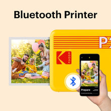Load image into Gallery viewer, Compact Bluetooth Photo Printer - 4PASS Technology &amp; 68 Sheets Bundle in Yellow