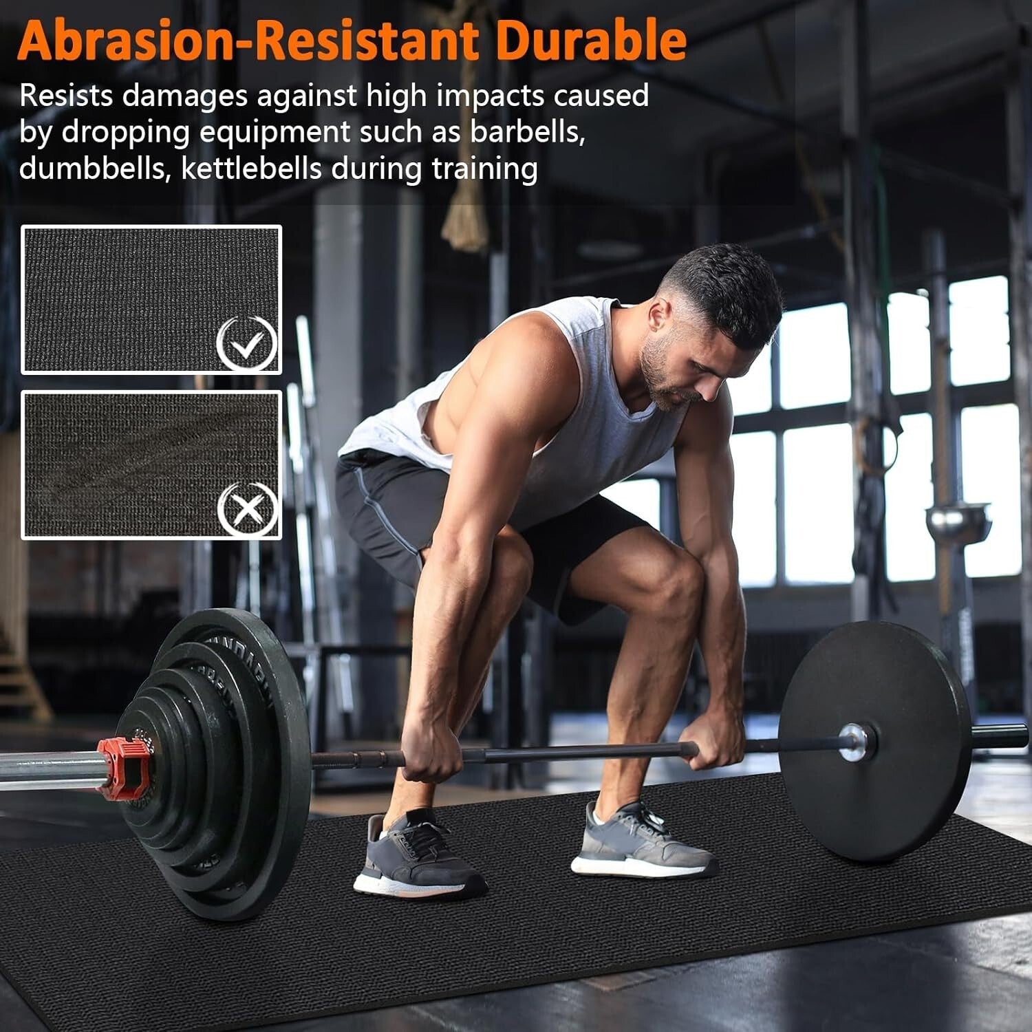 Eco-Friendly Large Workout Mat 6'x2' & 6'x4' - Heavy-Duty with Lifetime Warranty