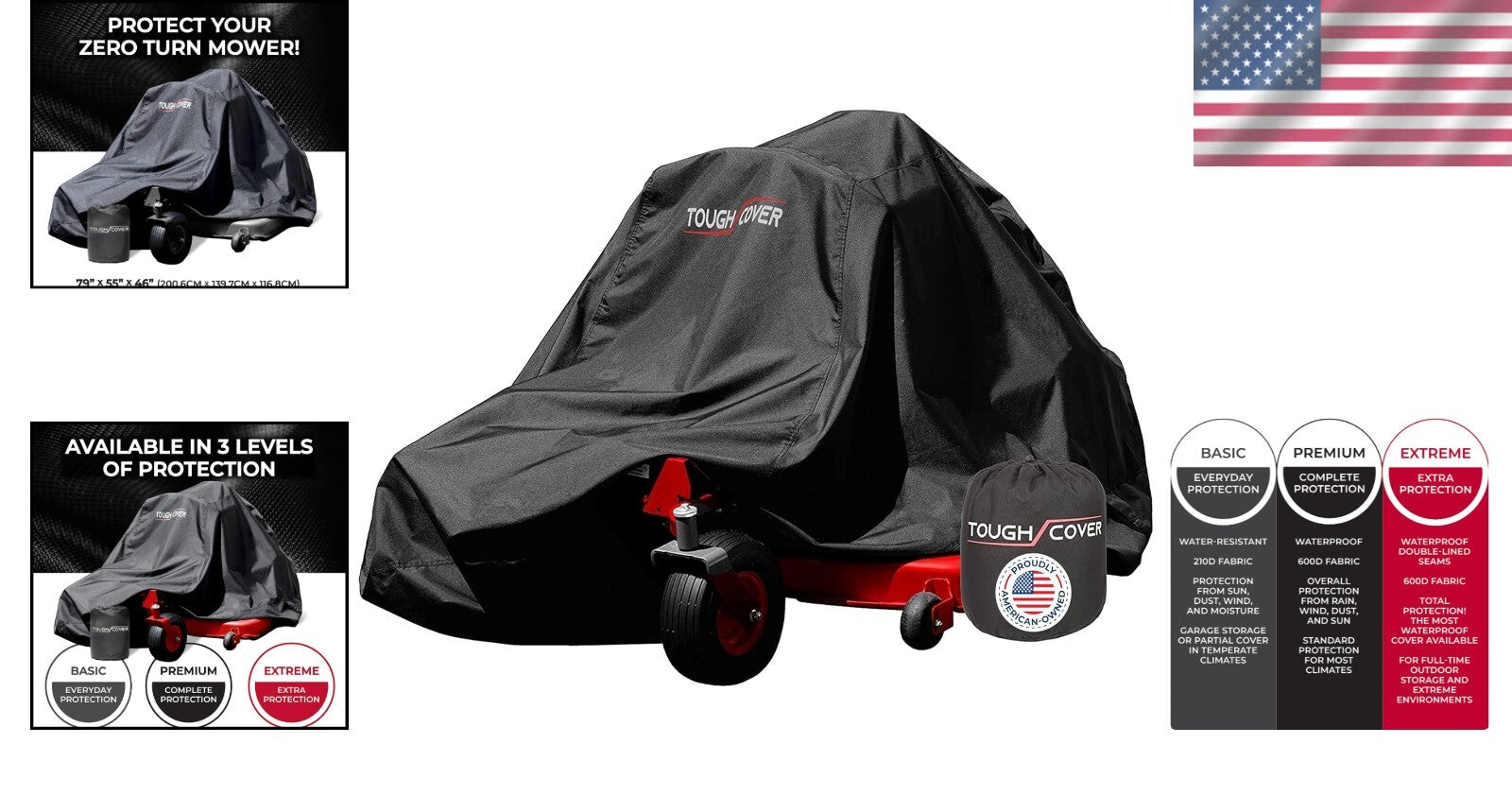 Heavy Duty Waterproof Zero Turn Mower Cover - 600D Fabric, UV & Dust Resistant