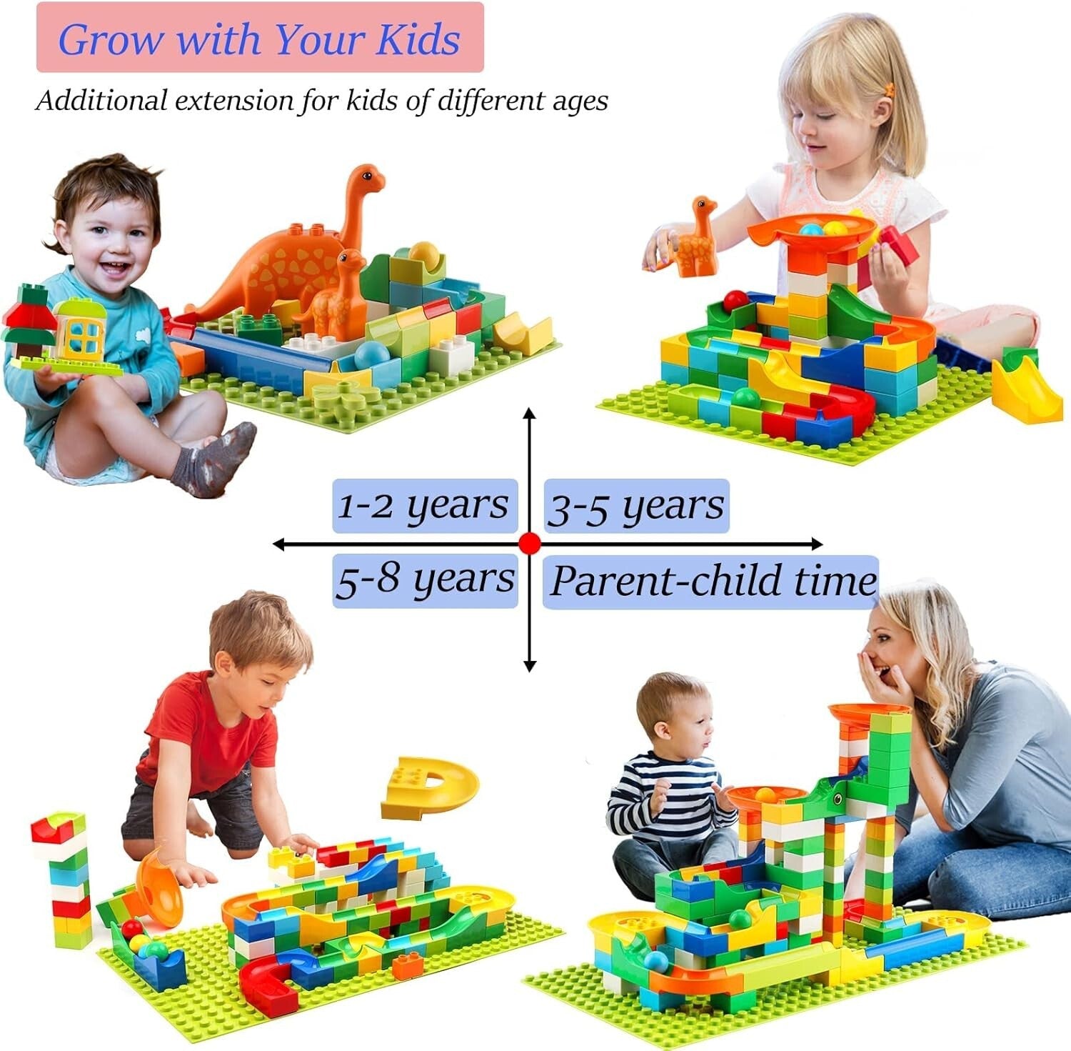 Eco-Friendly 145 PCS Marble Run Blocks Set - Perfect Educational Gift for Kids