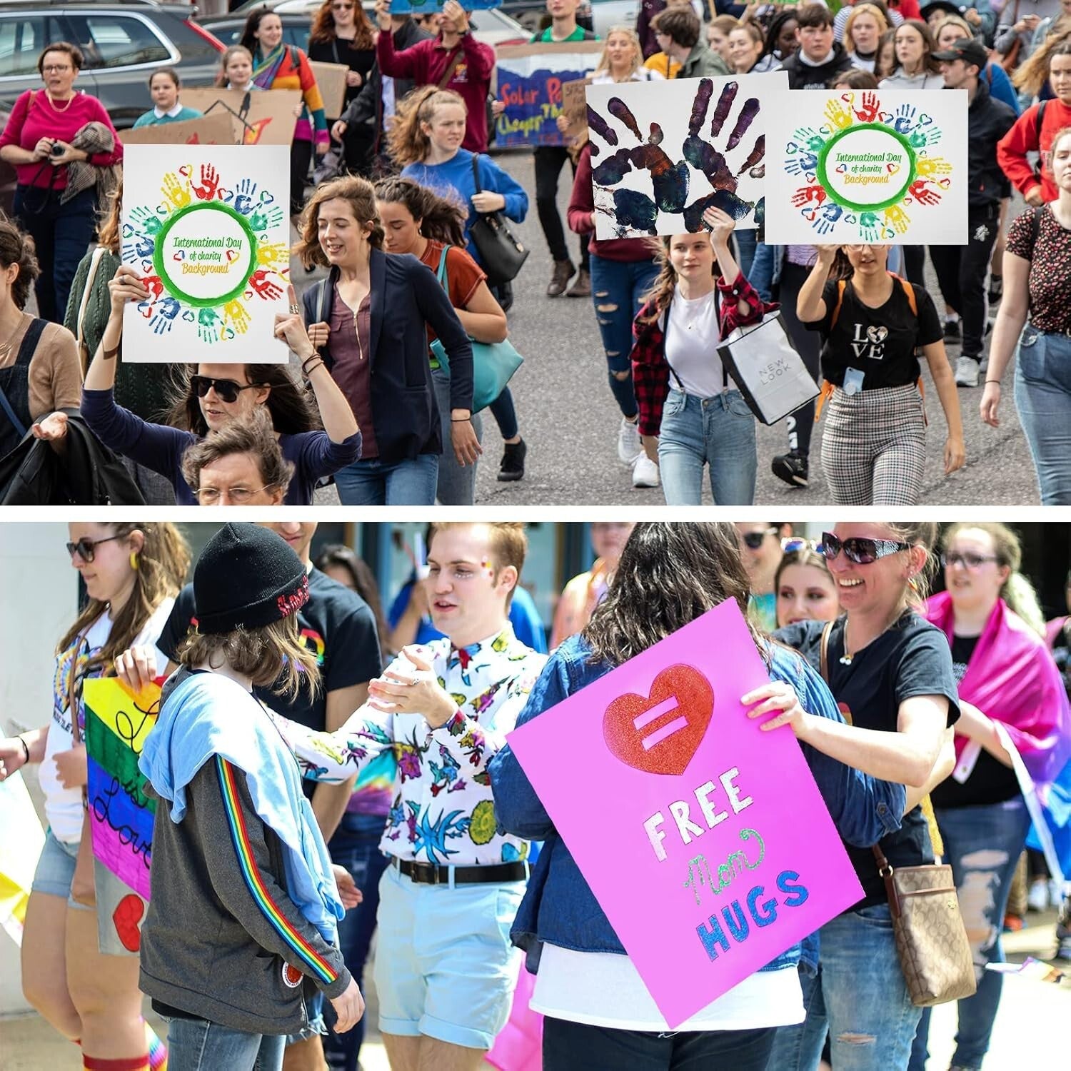DIY Customizable Blank Yard Signs Kit with Metal Stakes - Weatherproof 10-Pack