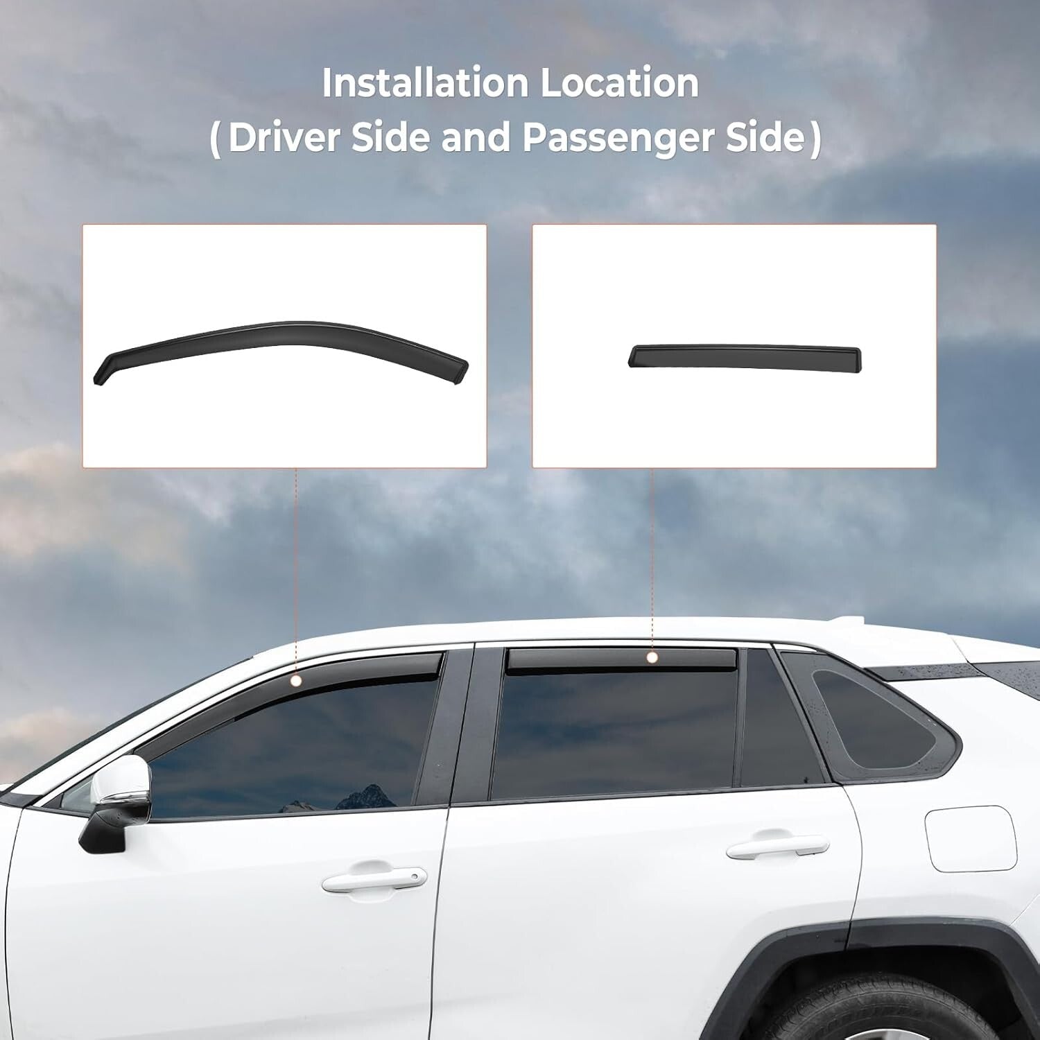 Aerodynamic Window Deflectors for 2023-2024 Honda CR-V EX Sport Touring Models
