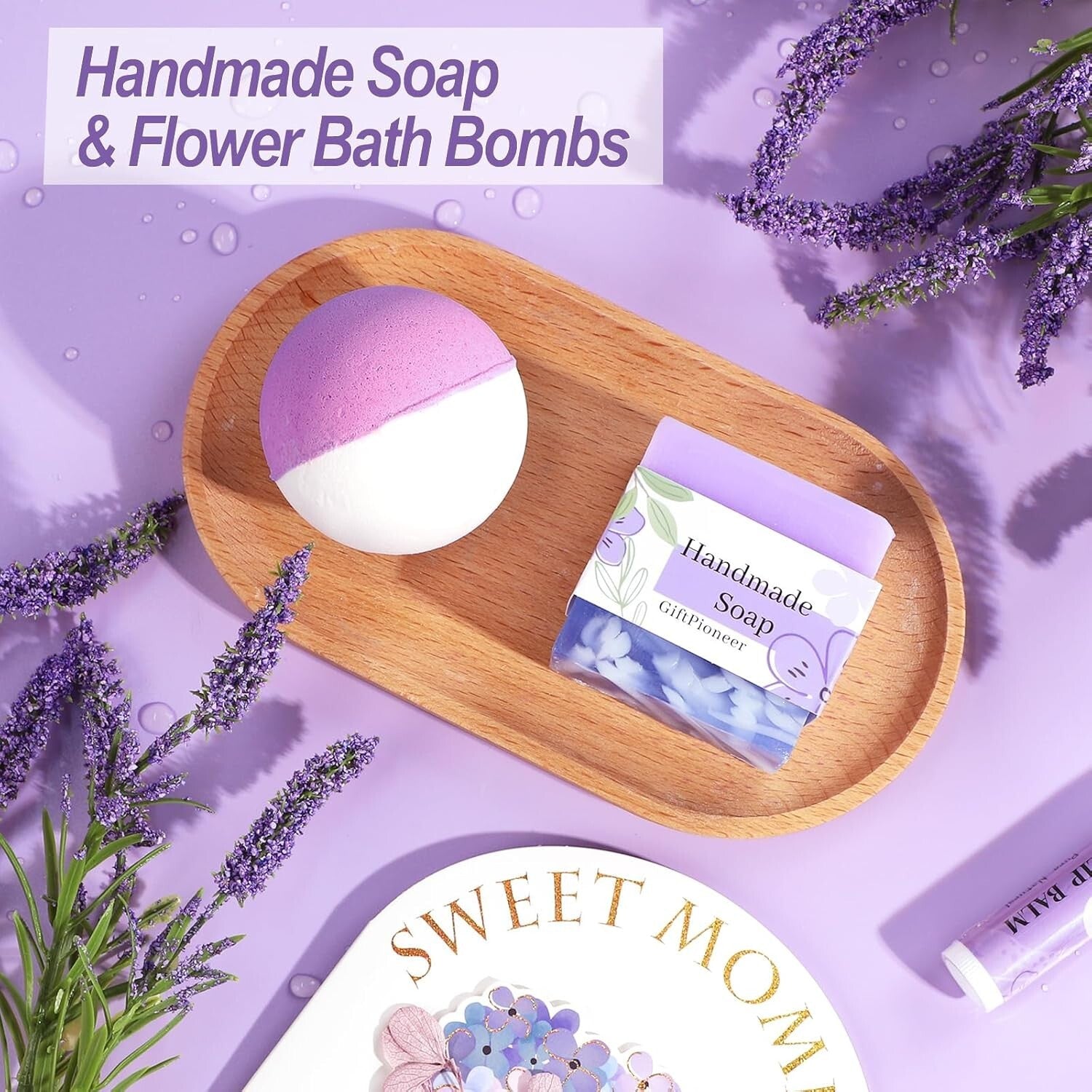 Self-Care Spa Gift Set: Flannel Blanket, Bath Bombs & Essentials for Her