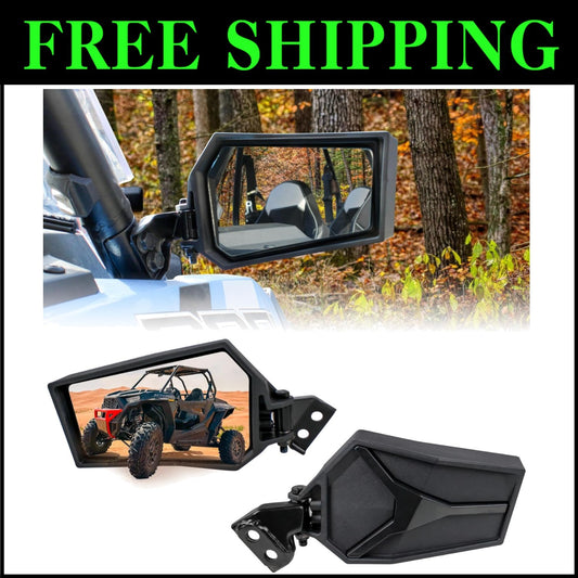 Folding Rearview Side Mirrors for Polaris RZR XP1000 & S1000, Lightweight Design