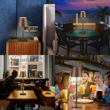 Load image into Gallery viewer, Versatile 2 Pack Brown Cordless LED Table Lamps with Eye Protection and Dimming