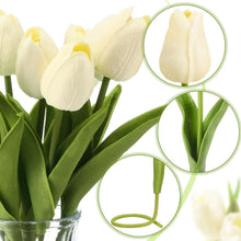 Load image into Gallery viewer, Realistic 75-Pack Milk White Artificial Tulips for Event and Home Arrangements