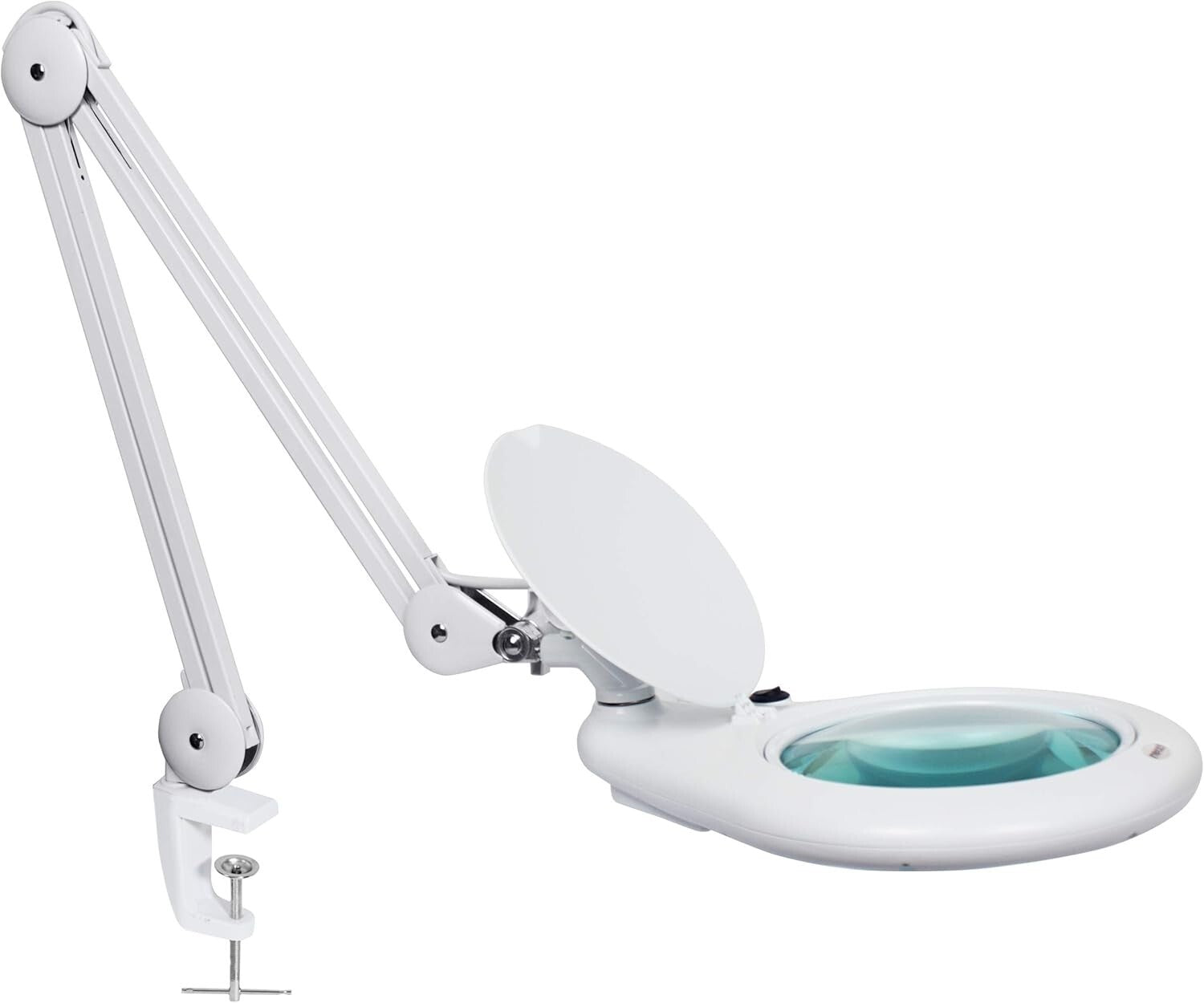 Space-Saving Magnifying Lamp with Glass Lens - Ideal for Jewelry Making & More