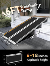 Load image into Gallery viewer, Heavy-Duty 6FT Folding Ramp for Wheelchairs - Ultimate Accessibility Solution