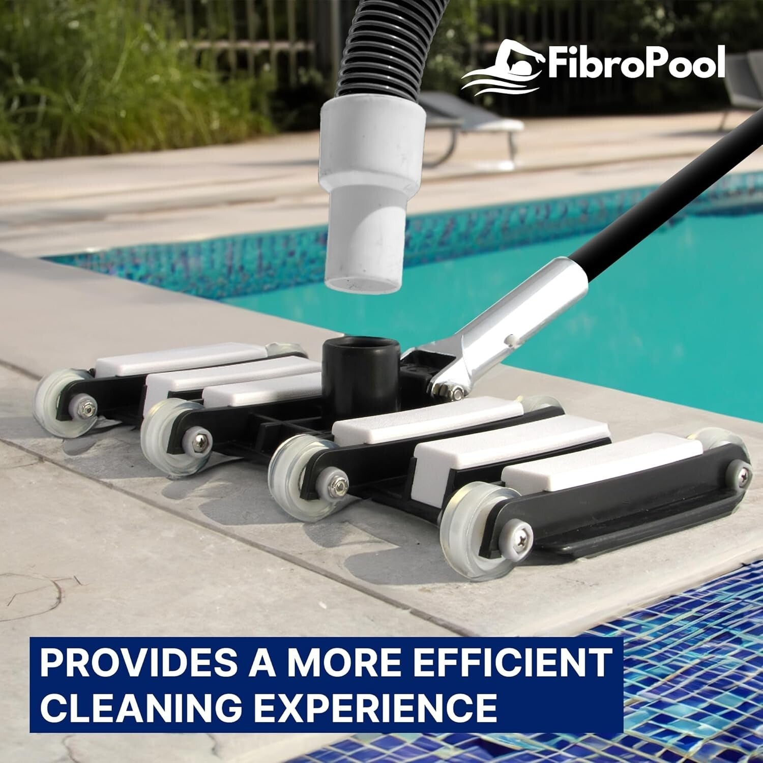 Ergonomic Pool Vacuum Head - Extra-Wide & Flexible for Ultimate Surface Cleaning