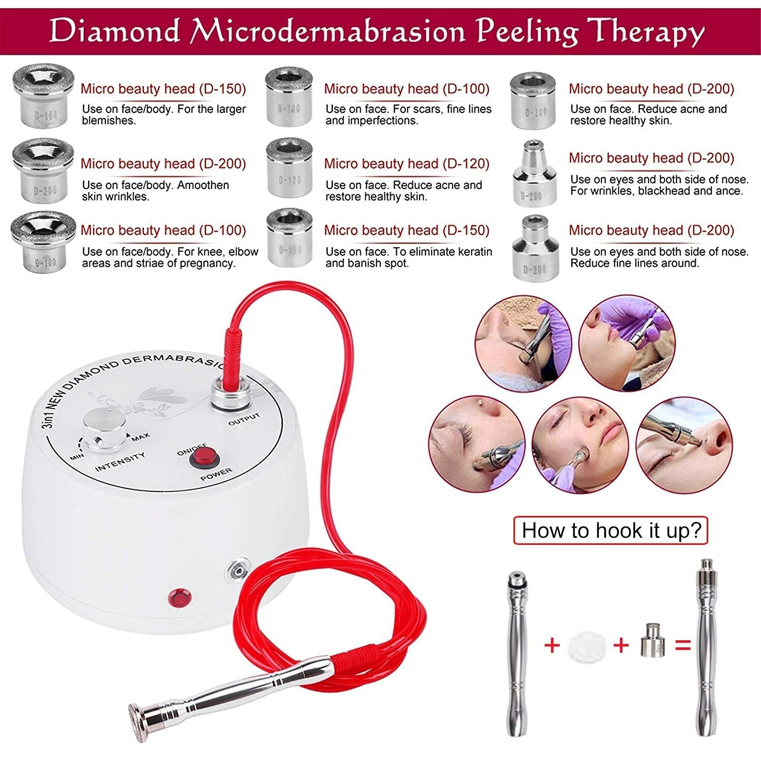 Professional Diamond Microdermabrasion Machine - Enhance Skin with 3 Functions