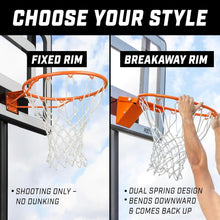 Load image into Gallery viewer, Versatile 18" Basketball Rim with Net - Indoor/Outdoor Use - Lightweight Design