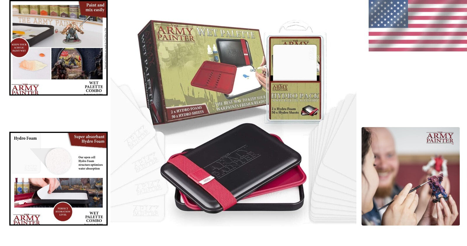 Acrylic Painting Wet Palette with Lid & Extra Hydro Sheets - Ultimate Bundle