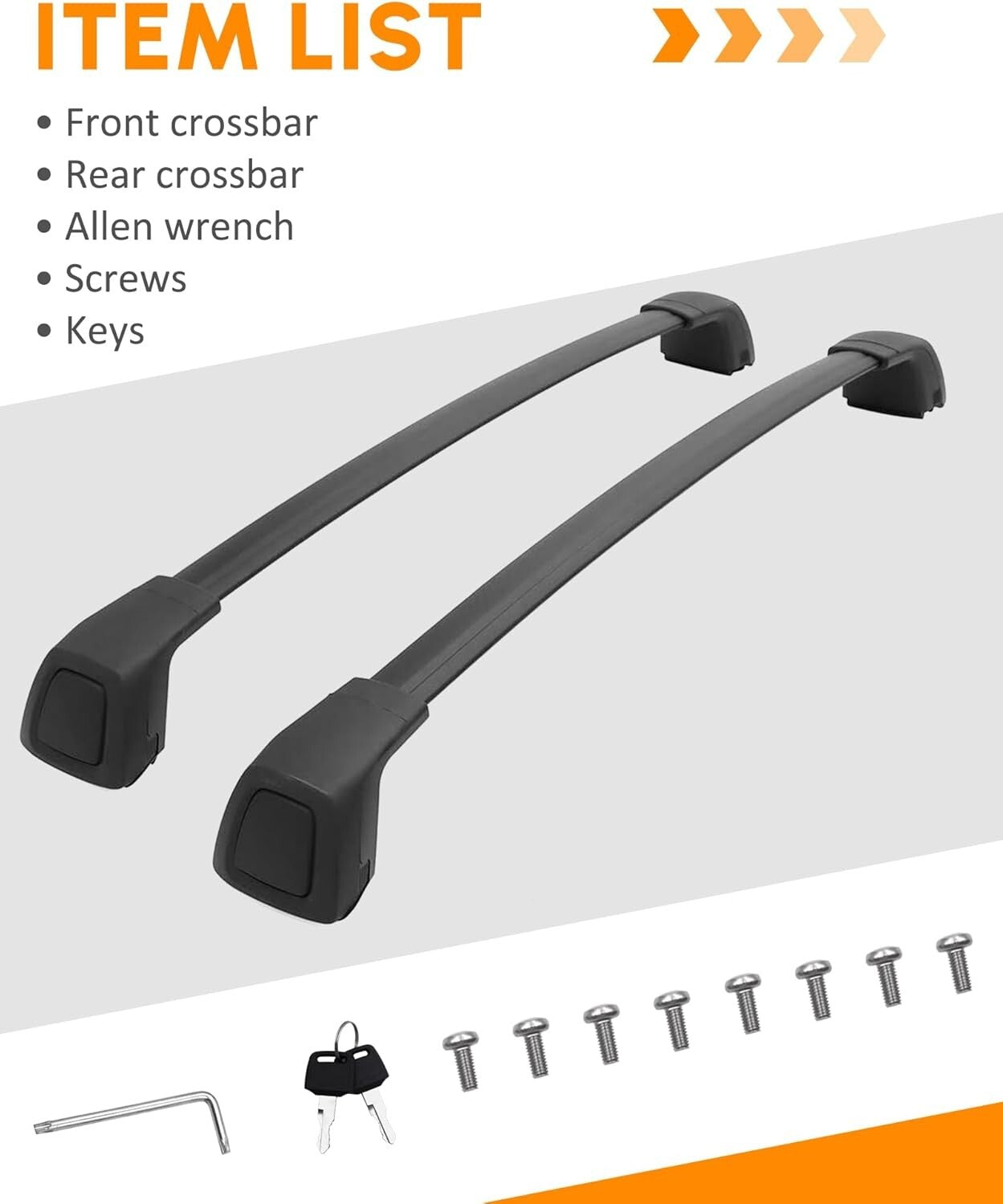 Aerodynamic Cargo Crossbars for Kia Sorento with Flush Side Rails (2021-2025)