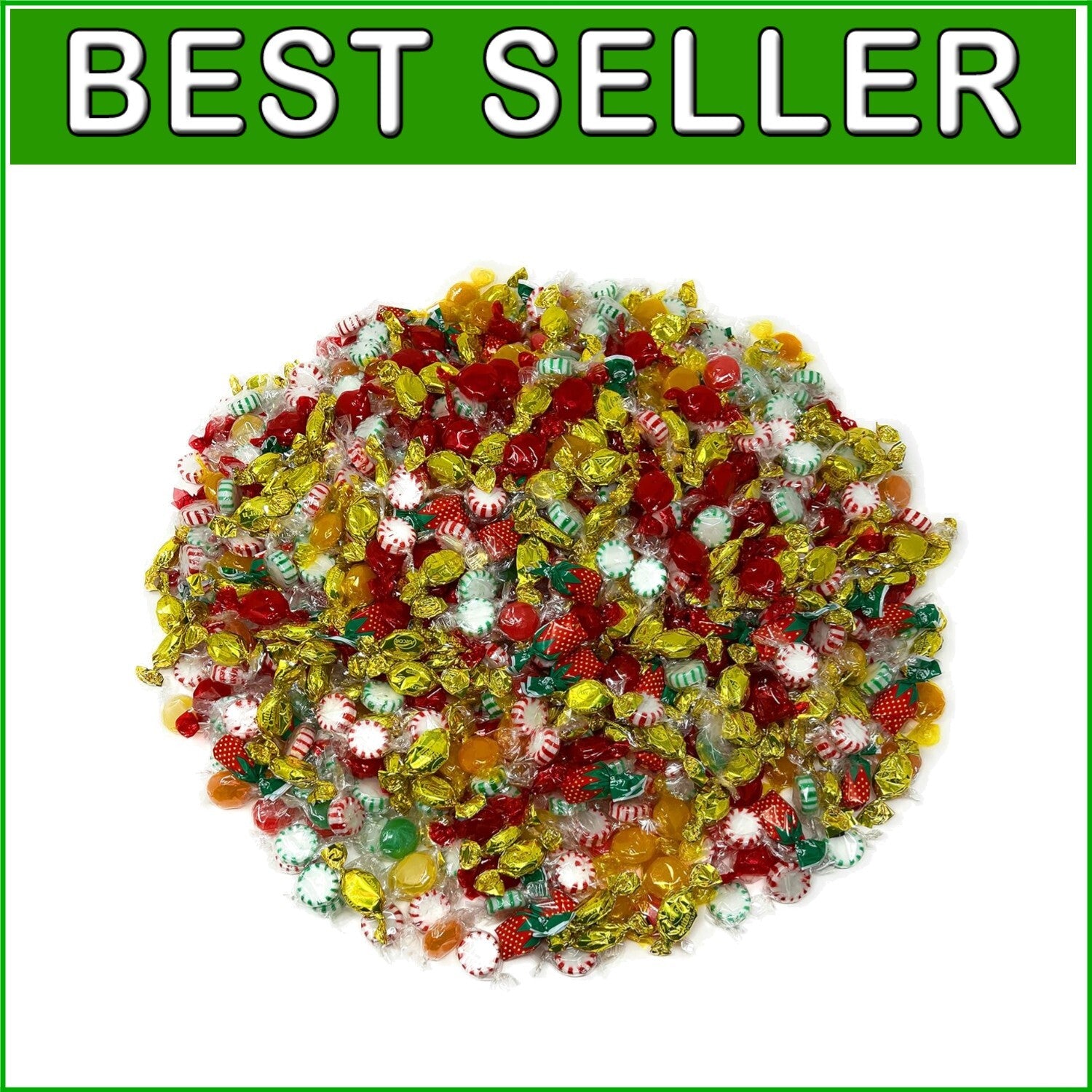 Flavorful Hard Candy Mix - 10 lbs Melting Hearts: Peppermint, Cinnamon & Fruits