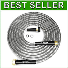Load image into Gallery viewer, Flexible 304 Stainless Steel Garden Hose - Crush-Resistant &amp; Durable 500 PSI