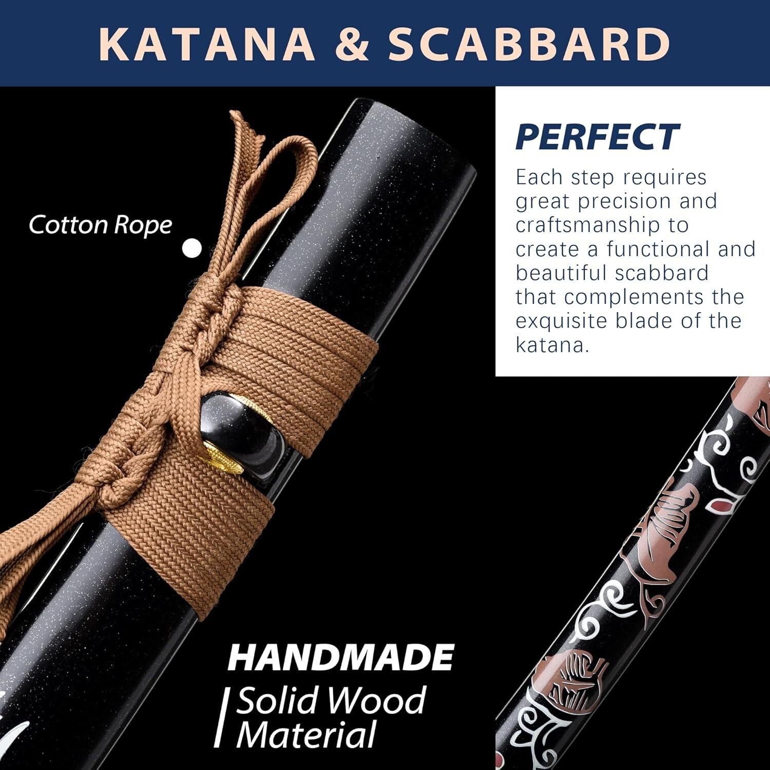 Unique Hand Forged Samurai Sword - Full Tang Construction for Superior Balance