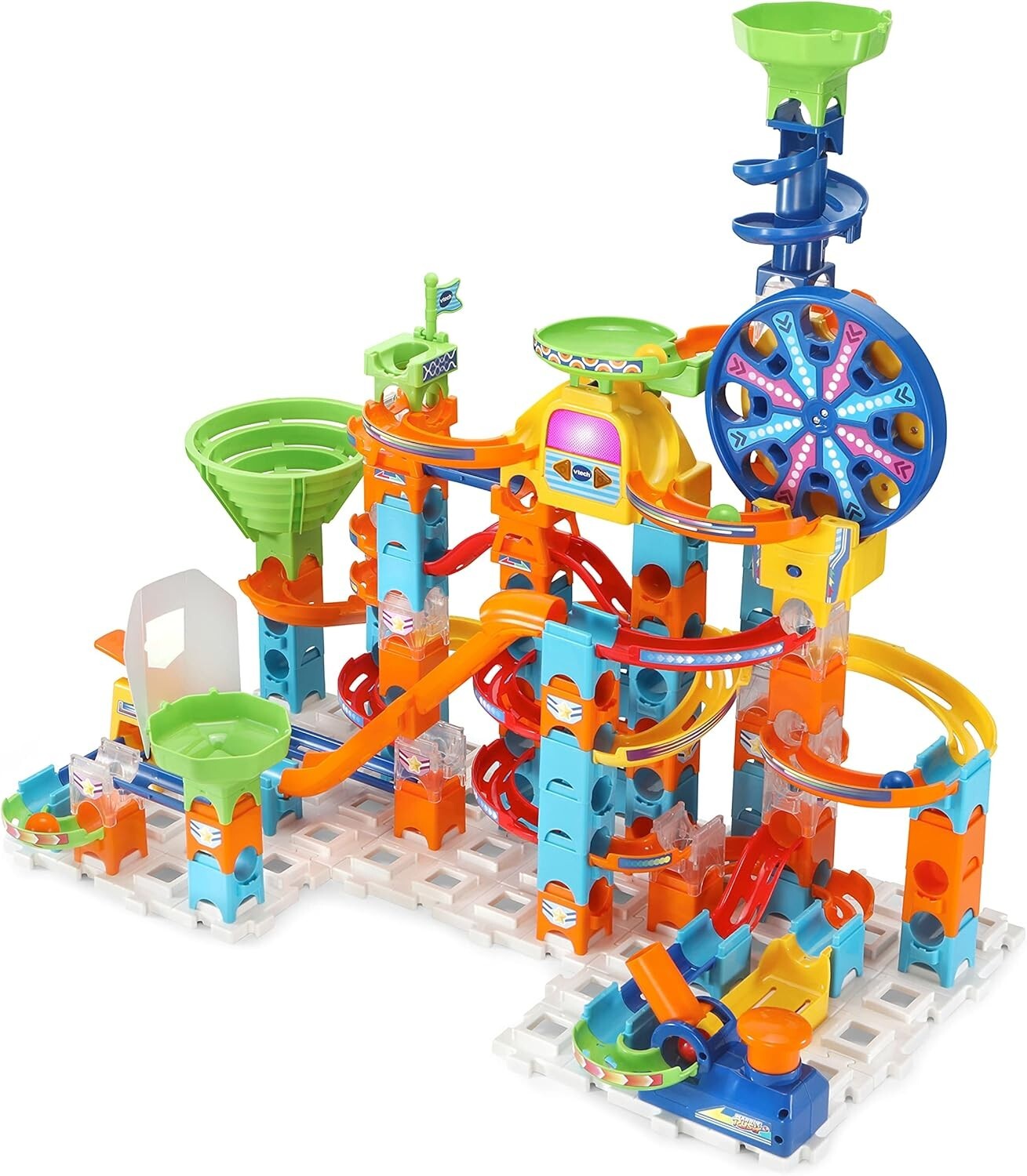 Engaging Marble Rush 145-Piece Set - Spinning Ferris Wheel & Light Show Fun