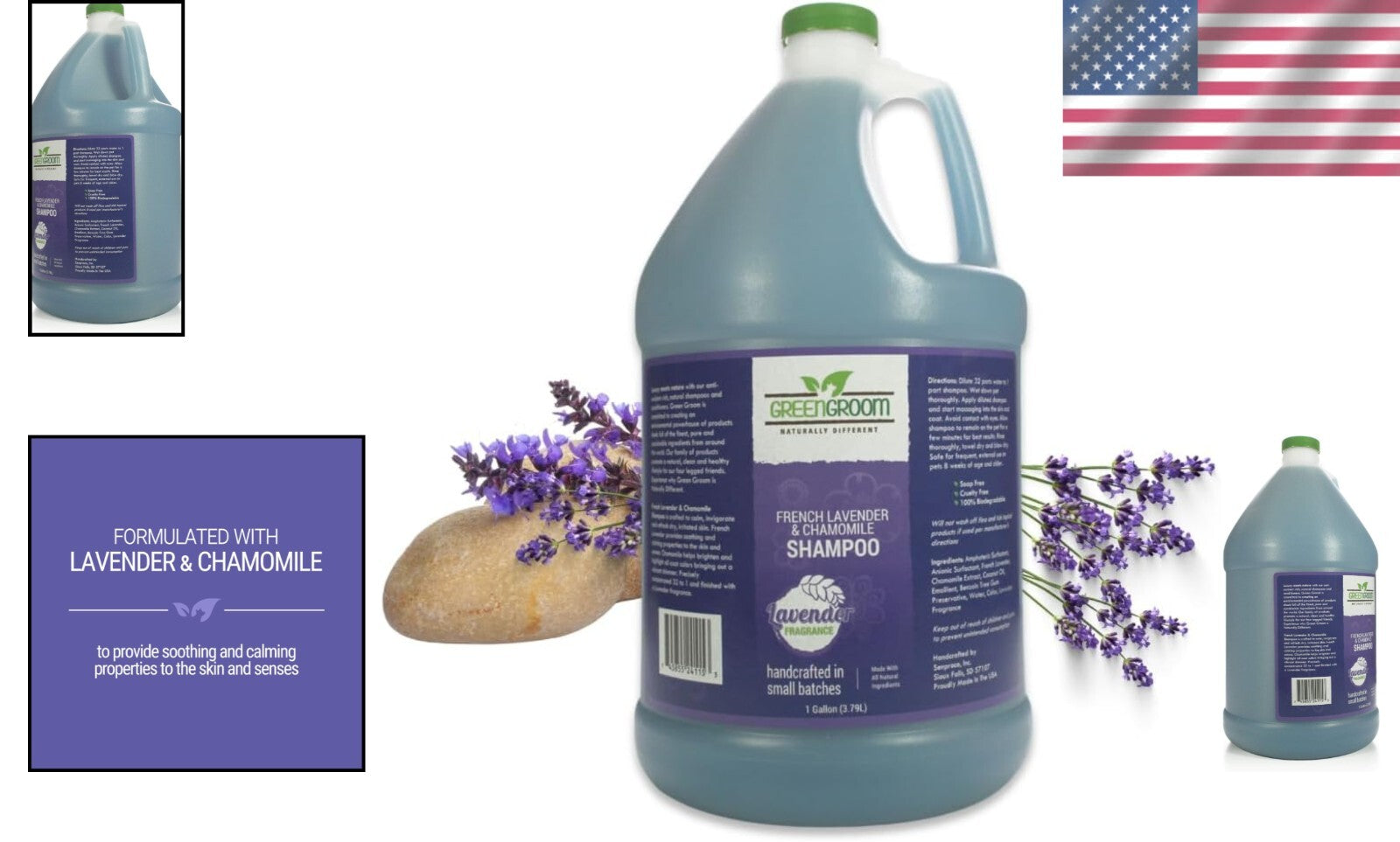 Calming 1 Gallon Dog Shampoo with Chamomile & Lavender - Hydrating & Deodorizing