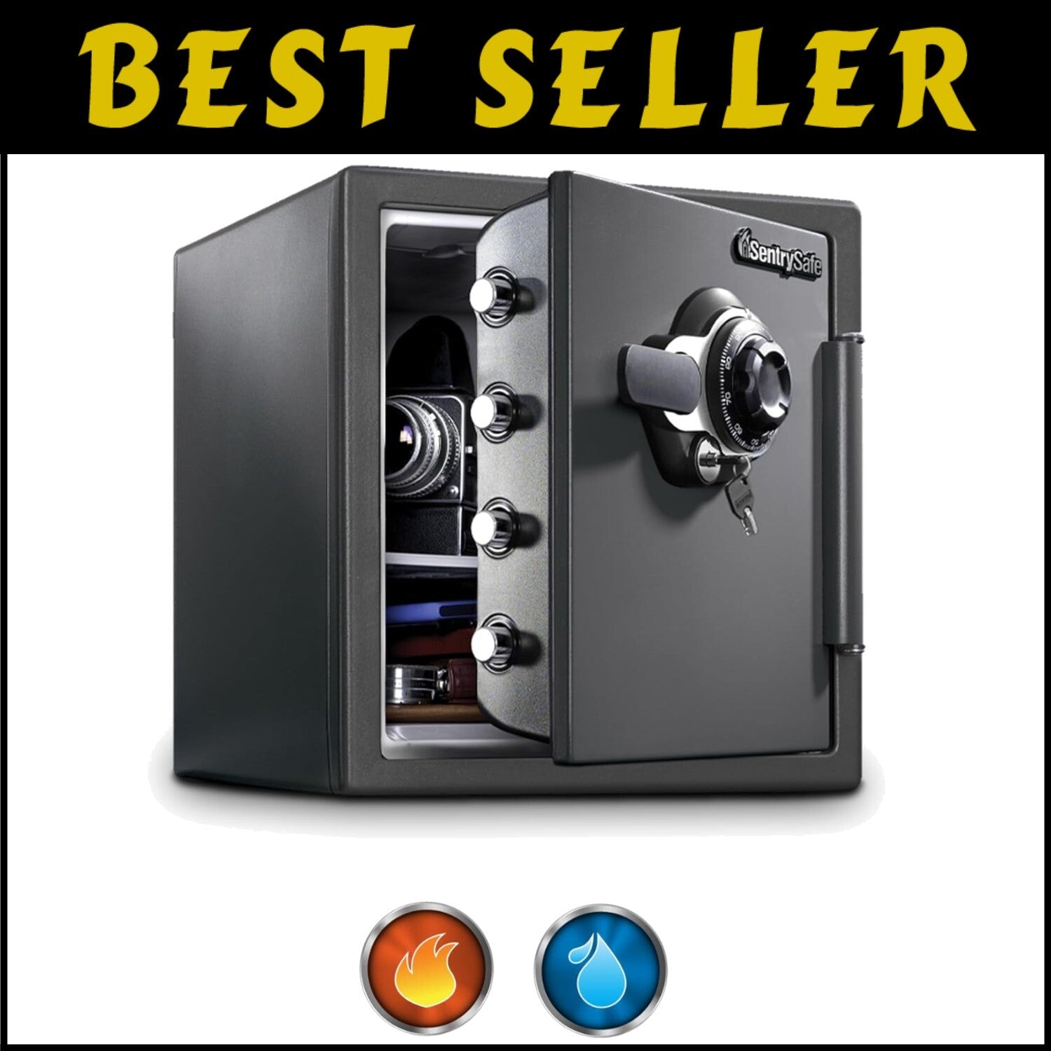 Advanced Combination Lock Safe - Fireproof & Waterproof - 34.8L Storage Capacity