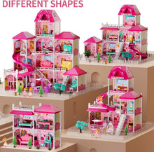 Load image into Gallery viewer, Creative 12-Room Dollhouse Playset with 2 Dolls &amp; Furniture - Ideal Kids Gift