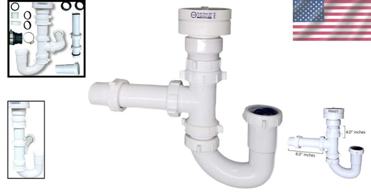 1-1/2" Air Admittance Valve Trap Assembly Kit with Dual Sealing Protection