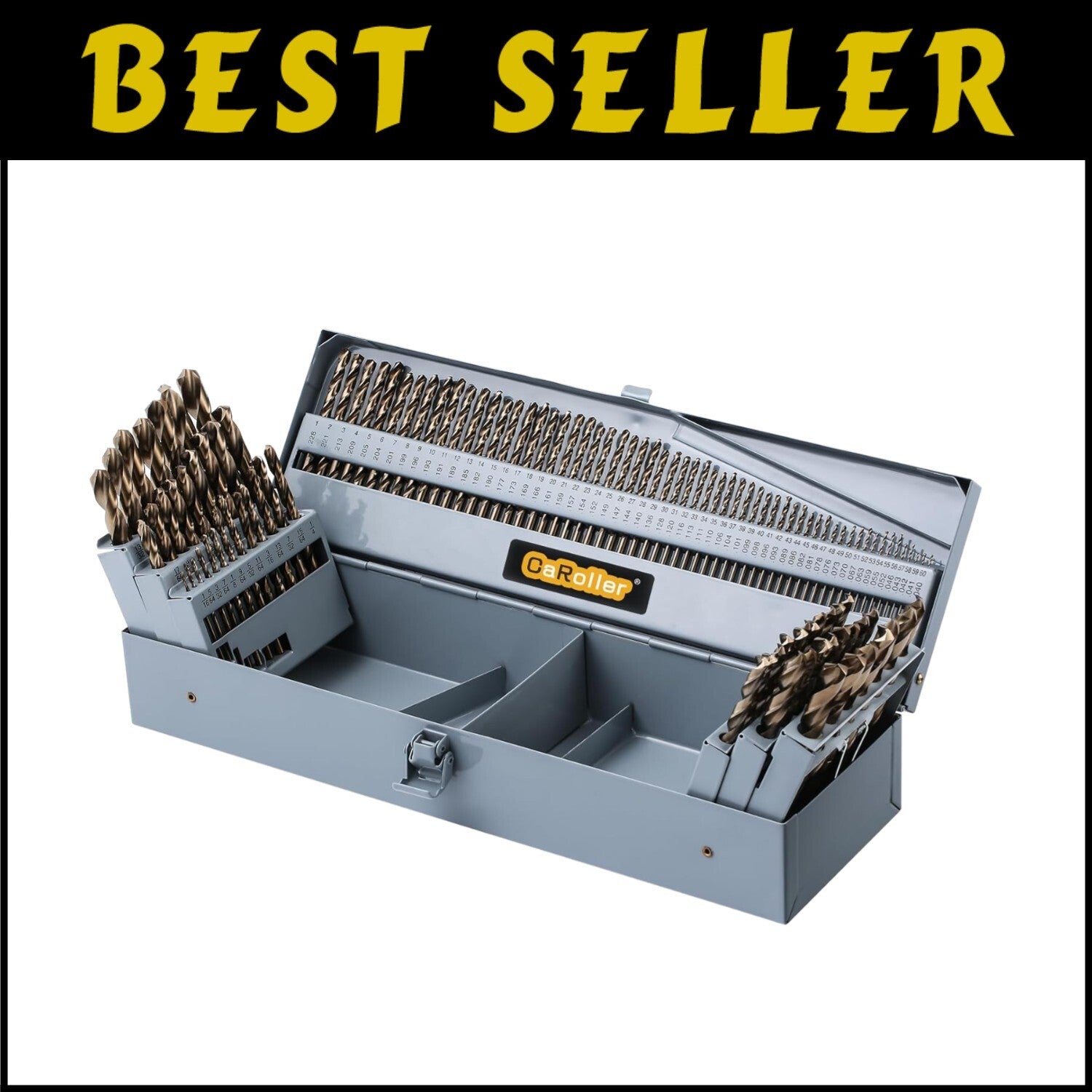 Versatile M35 Cobalt Drill Bit Set - 115 Pieces with Round Shank & Ergonomic Box