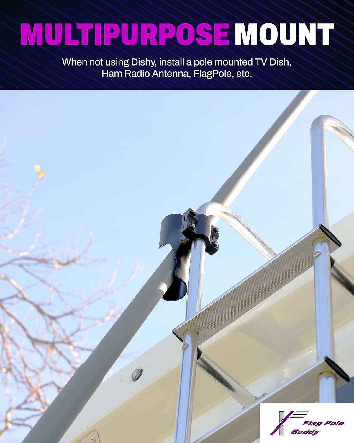 Durable Aluminum Starlink Gen 2 Mount with Innovative Ground Access Design