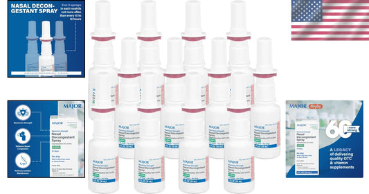 12-Hour Nasal Decongestant Spray - Oxymetazoline Hydrochloride 0.05% - Family...