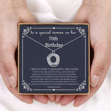 Load image into Gallery viewer, Sterling Silver 70th Birthday Necklace - Perfect Gift with Elegant Packaging