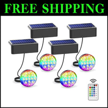 Load image into Gallery viewer, Lighting Timer Function Solar Pool Lights - Remote Controlled, 16 Colors, 4-Pack