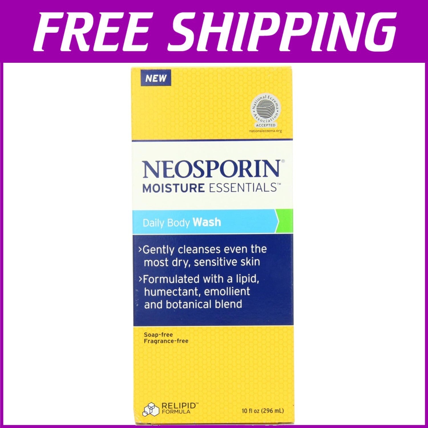 Moisture Essentials Body Wash, Soap-Free & Fragrance-Free Formula for All Ages