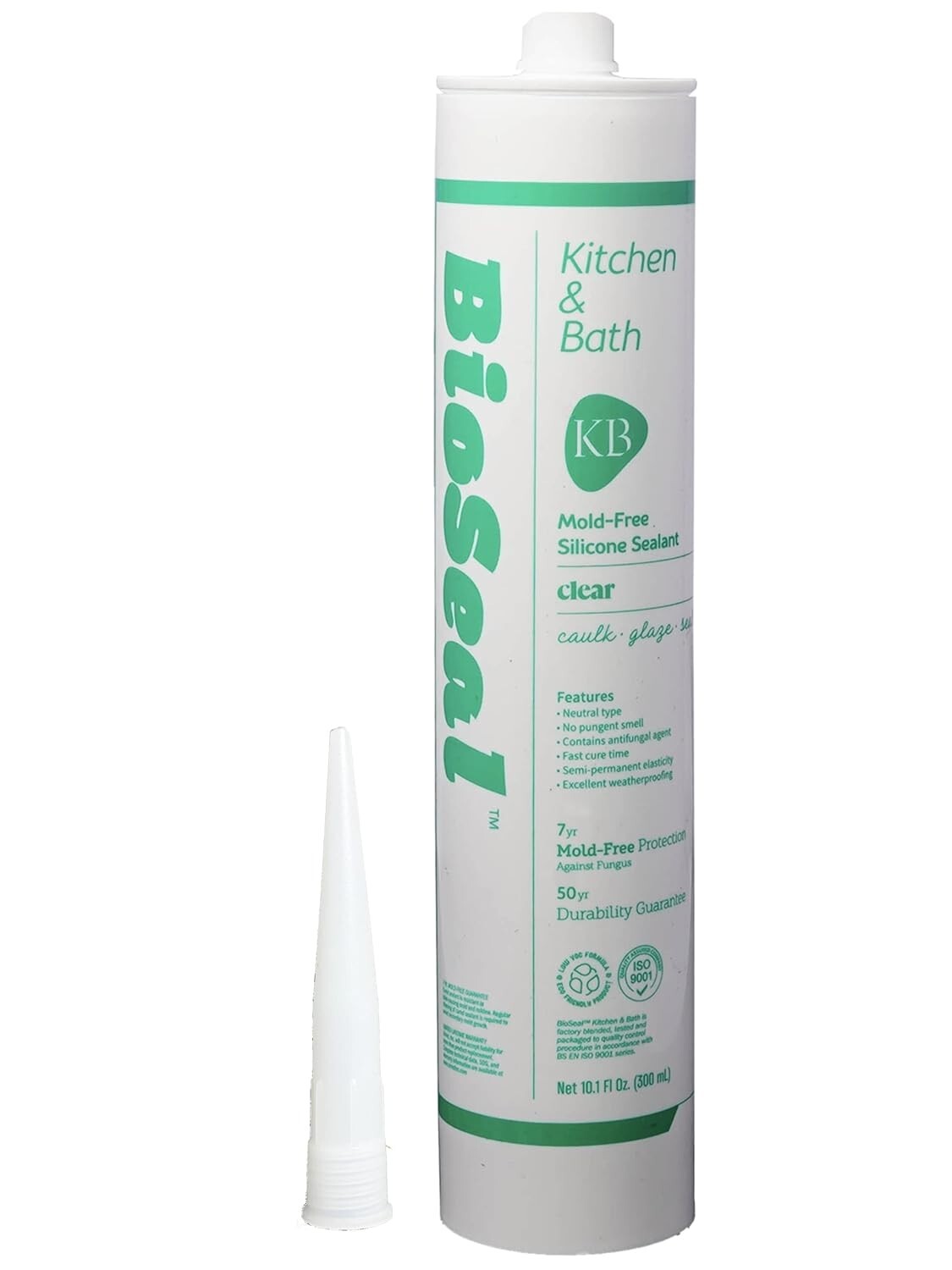 Durable 100% Silicone Caulk - Waterproof Sealant for Kitchen and Bath, 25 Pack