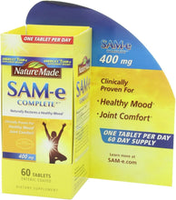 Load image into Gallery viewer, 60 Count SAM-e Complete 400 mg Tablets for Enhanced Mood &amp; Joint Health