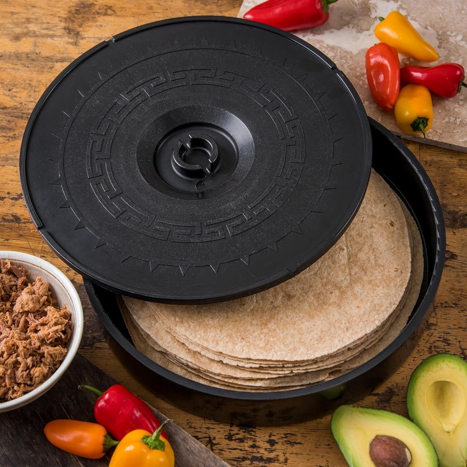 12" Tortilla Server with Thick Insulated Lid for Restaurants and Catering Events