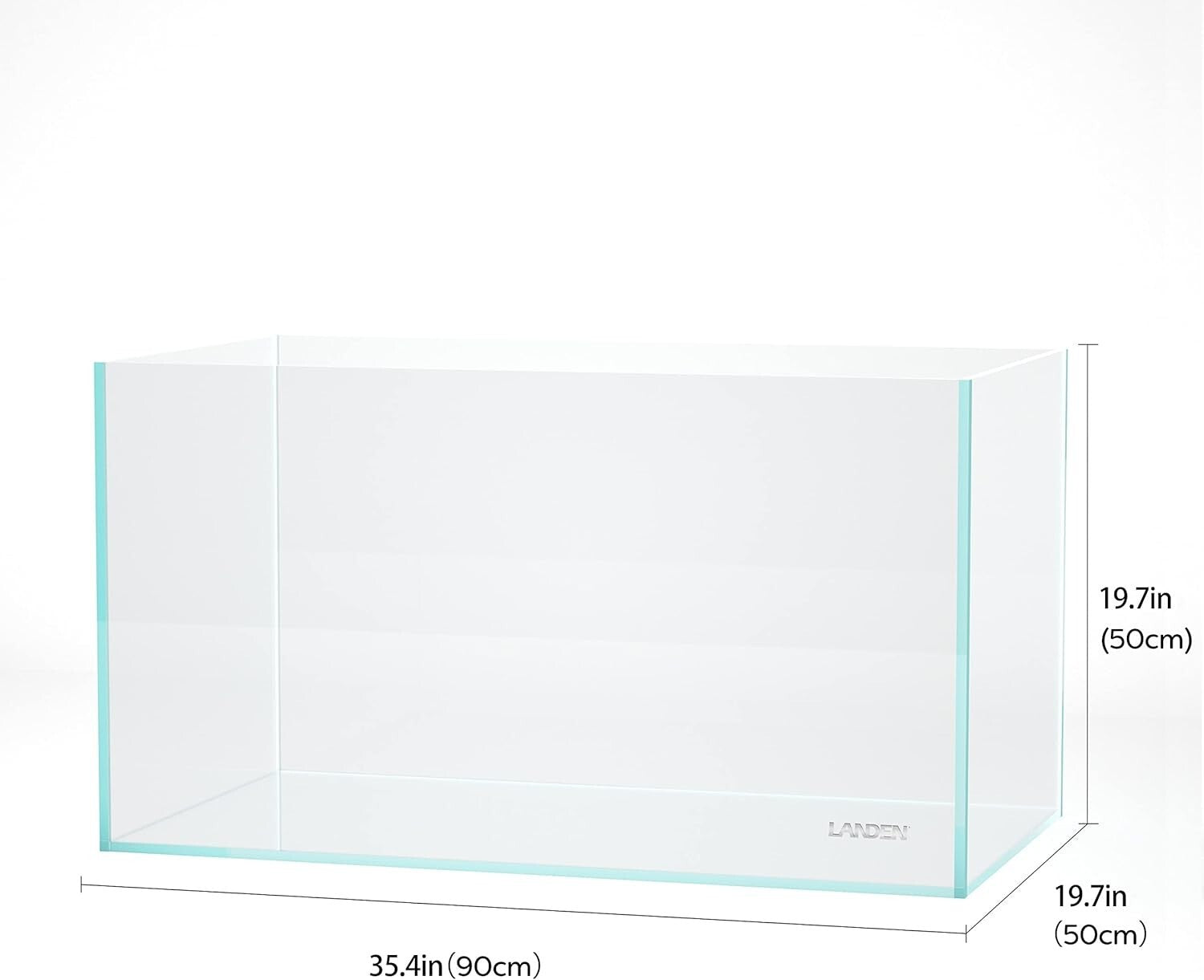 Quality 55 Gallon Aquarium Tank with Rimless Design - Black Nano Foam Included