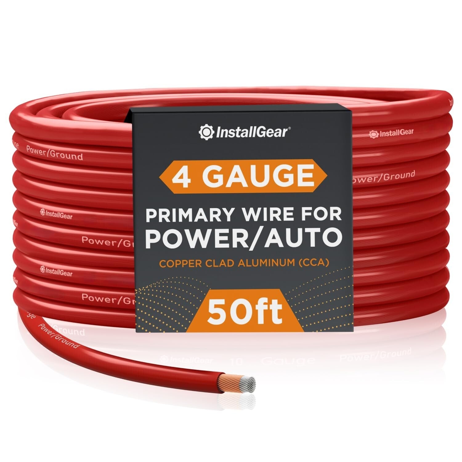 High-Performance 50ft 4 Gauge CCA Wire - Perfect for High-Current Applications