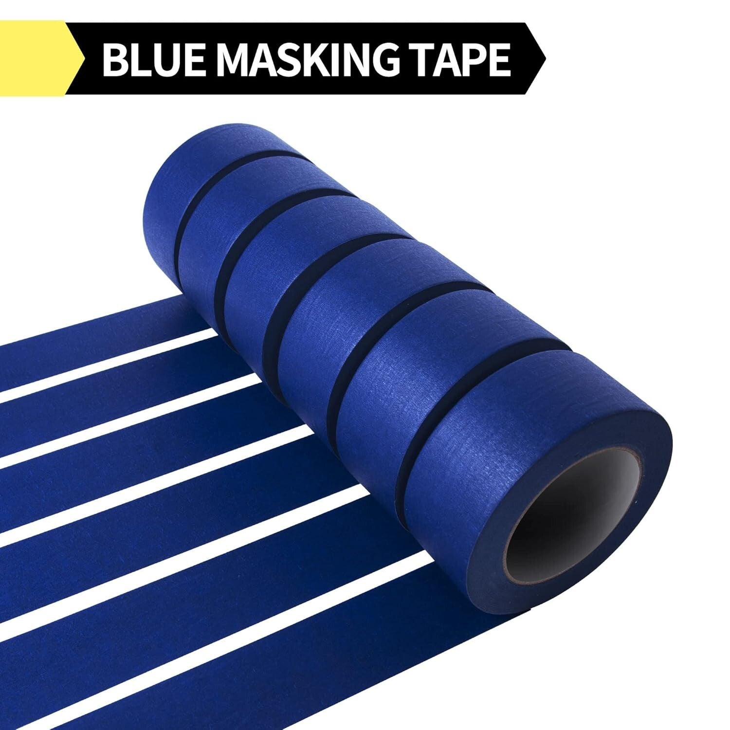 Blue Crepe Paper Painters Tape - Easy Tear, UV Resistant for Precise Painting