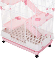 Load image into Gallery viewer, Spacious Wheeled Small Animal Hutch with Removable Tray - Perfect for Bunnies