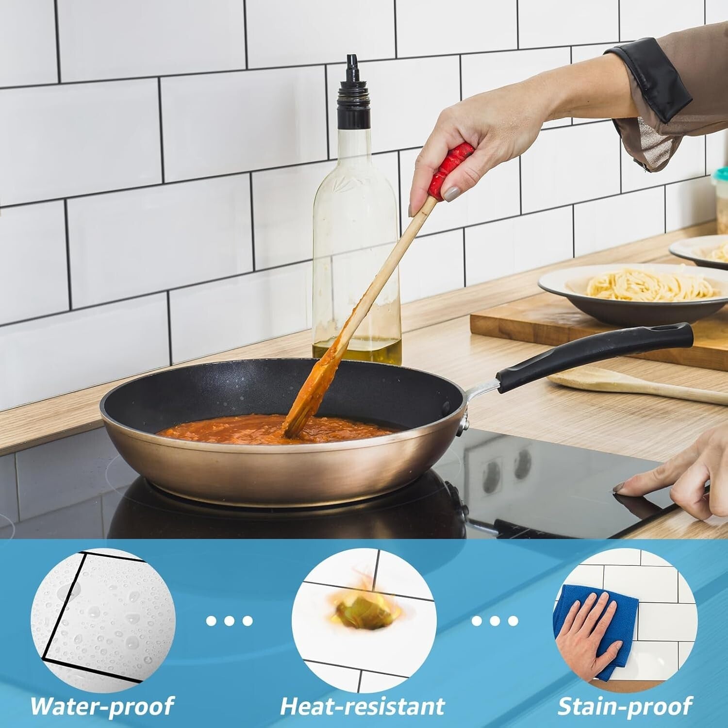 DIY Glossy White Subway Tile – 3" x 6" Peel and Stick Wall Tiles for Kitchens