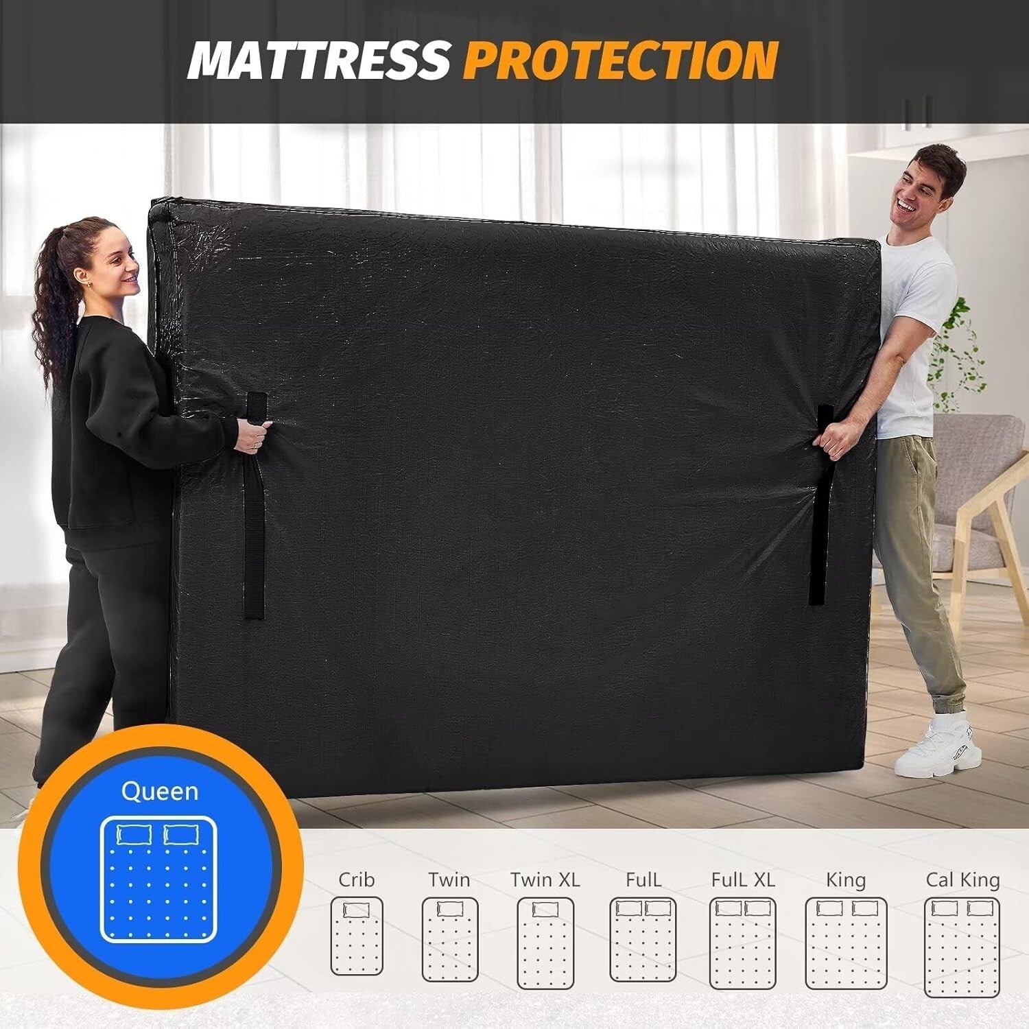 Extra Thick Waterproof Mattress Cover with Double Zippers - Full Size Protection