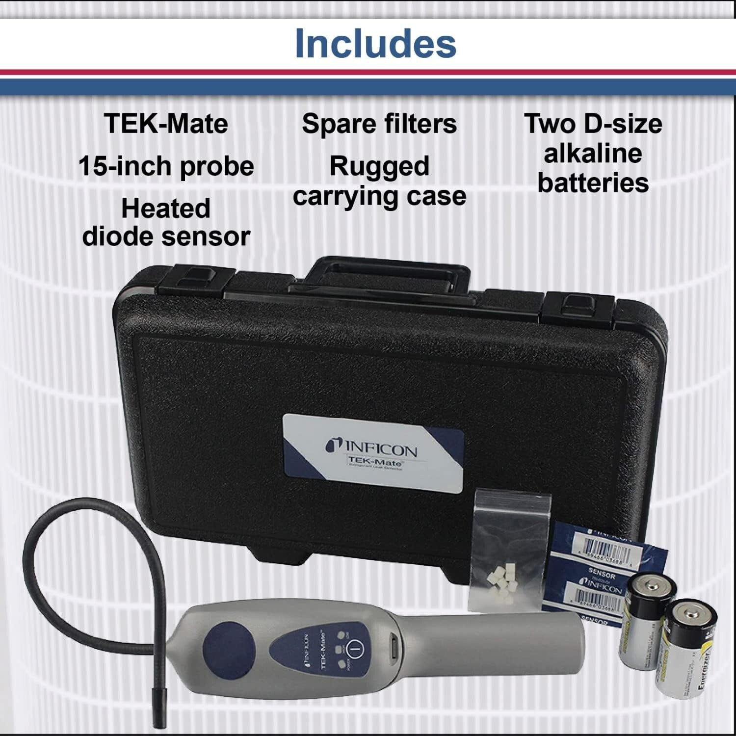 Compact and Reliable Refrigerant Leak Detector - Accurate, Battery-Powered Model