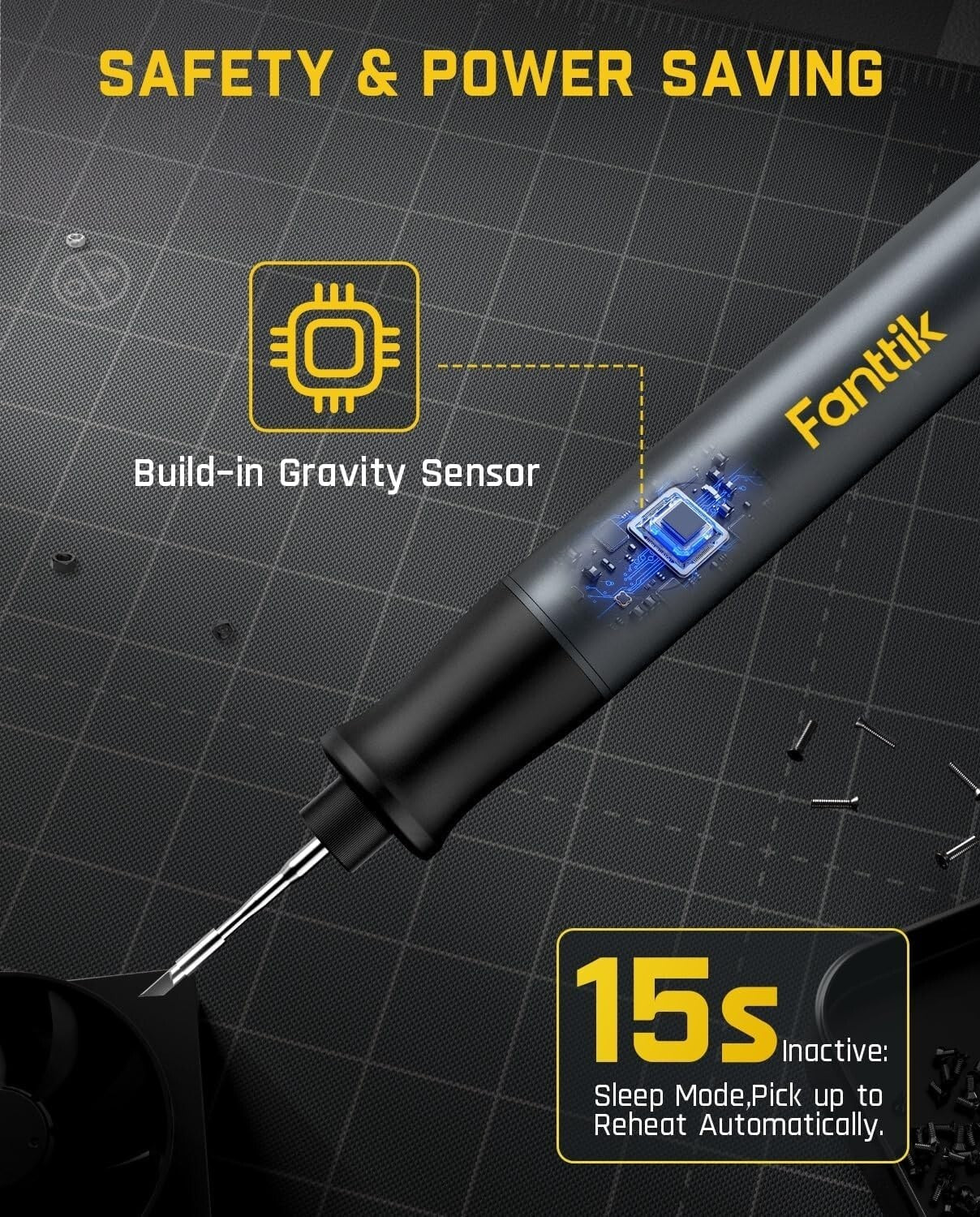 Advanced Wireless Soldering Iron Kit with ESD Tweezers & 4 Precision Tips