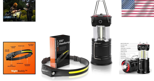 Durable 350 Lumens LED Headlamp with 5 Light Modes for Camping Gear Essentials