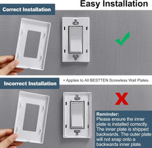Load image into Gallery viewer, Ultra-Safe 1 Gang Screwless Wall Plates - 50 Gloss Snow White Covers, Easy Clean