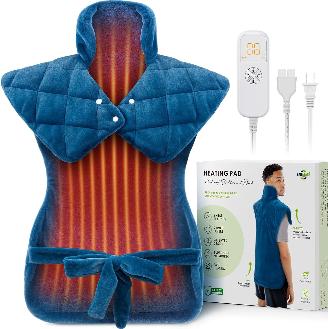 Versatile 22"x37" Electric Heating Pad - Ideal Gift for Pain Relief & Relaxation