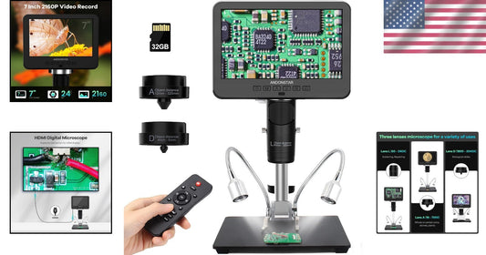 All-Purpose 2000x Microscope Kit with HD Video & LCD Display for Home & School