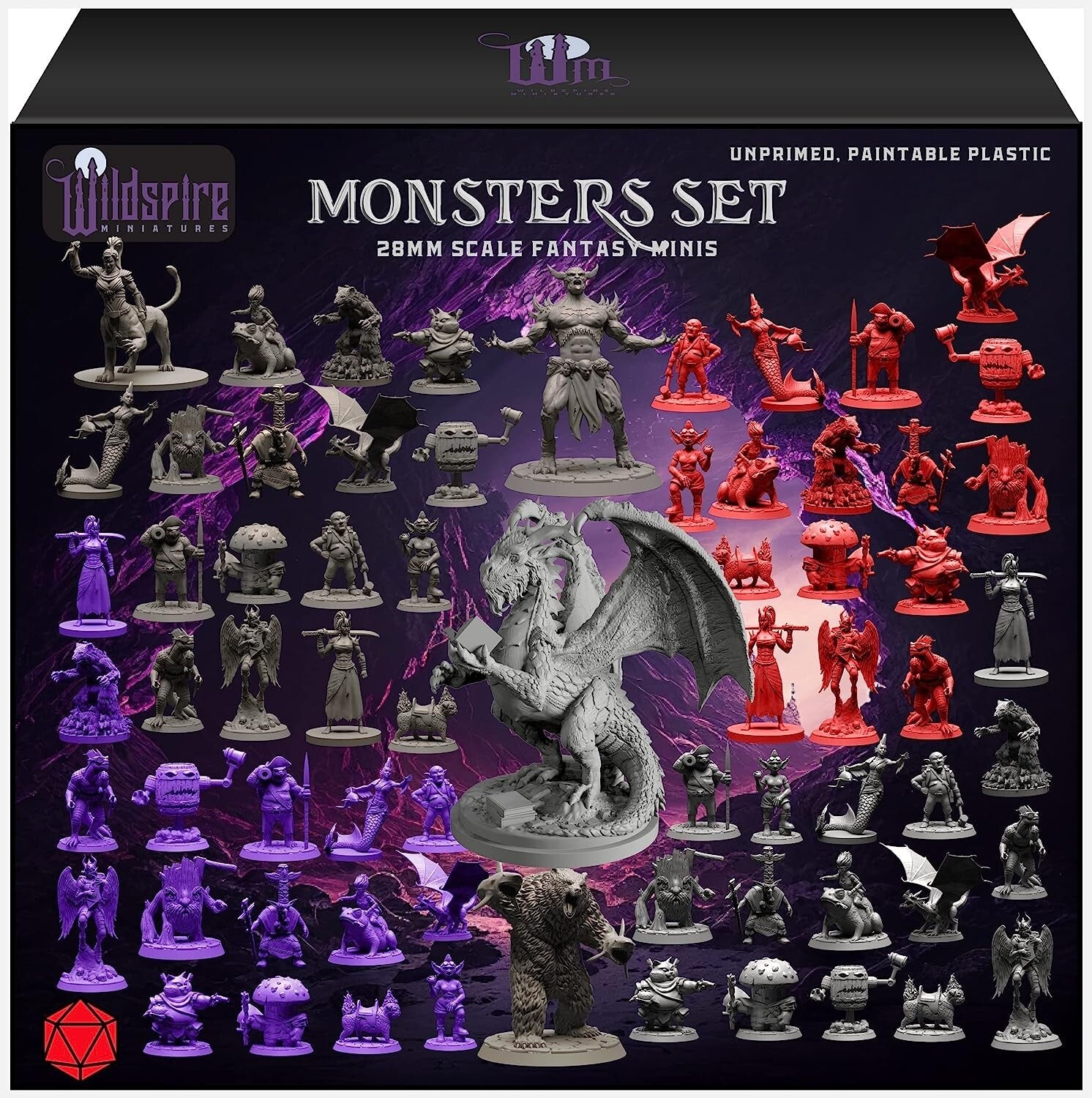 Dungeons & Dragons Miniatures Collection: 68 Paintable Figures & 200+ Page Guide