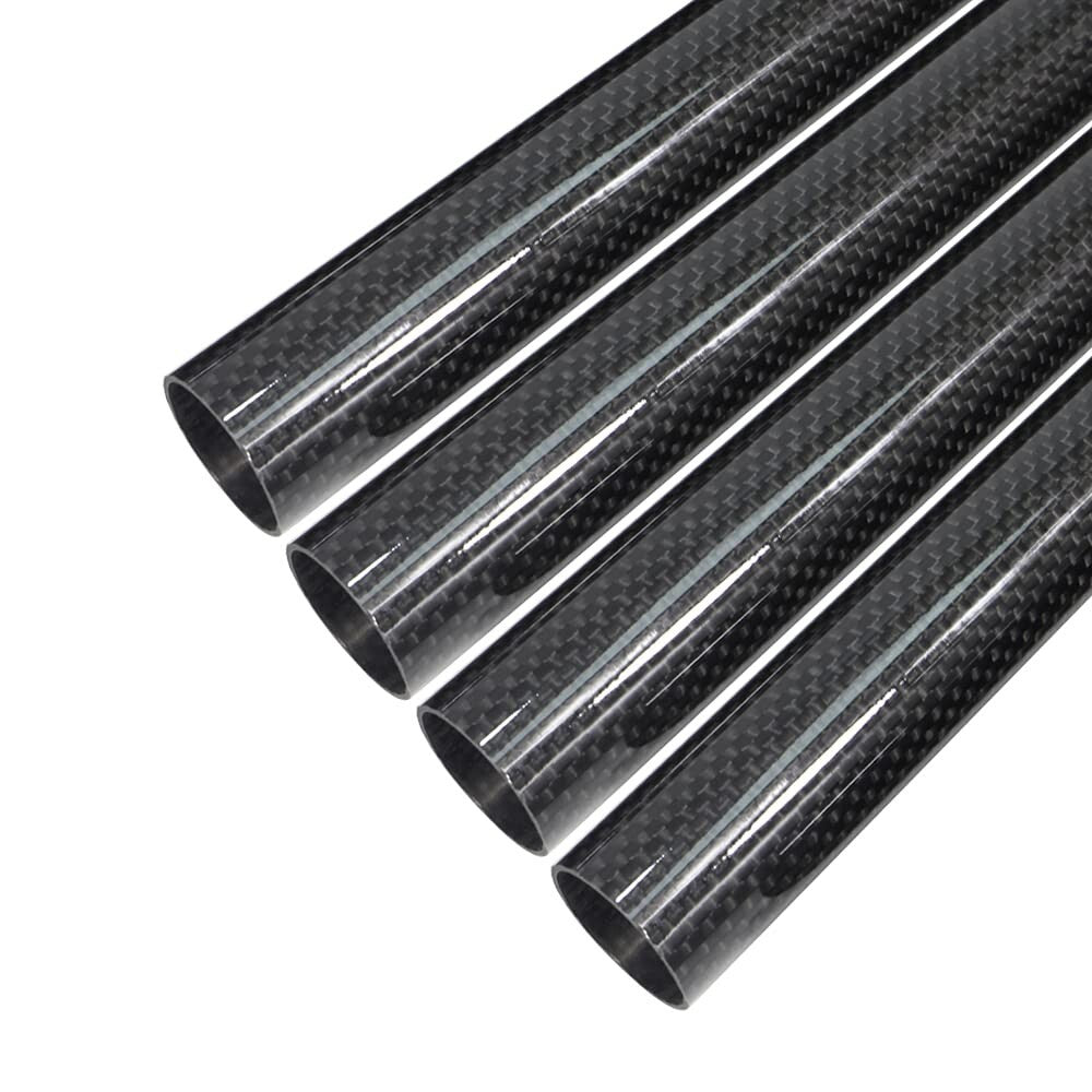 Elegant 4-Pack 37mm Inner Diameter Carbon Fiber Tubes - 500mm Lightweight Design