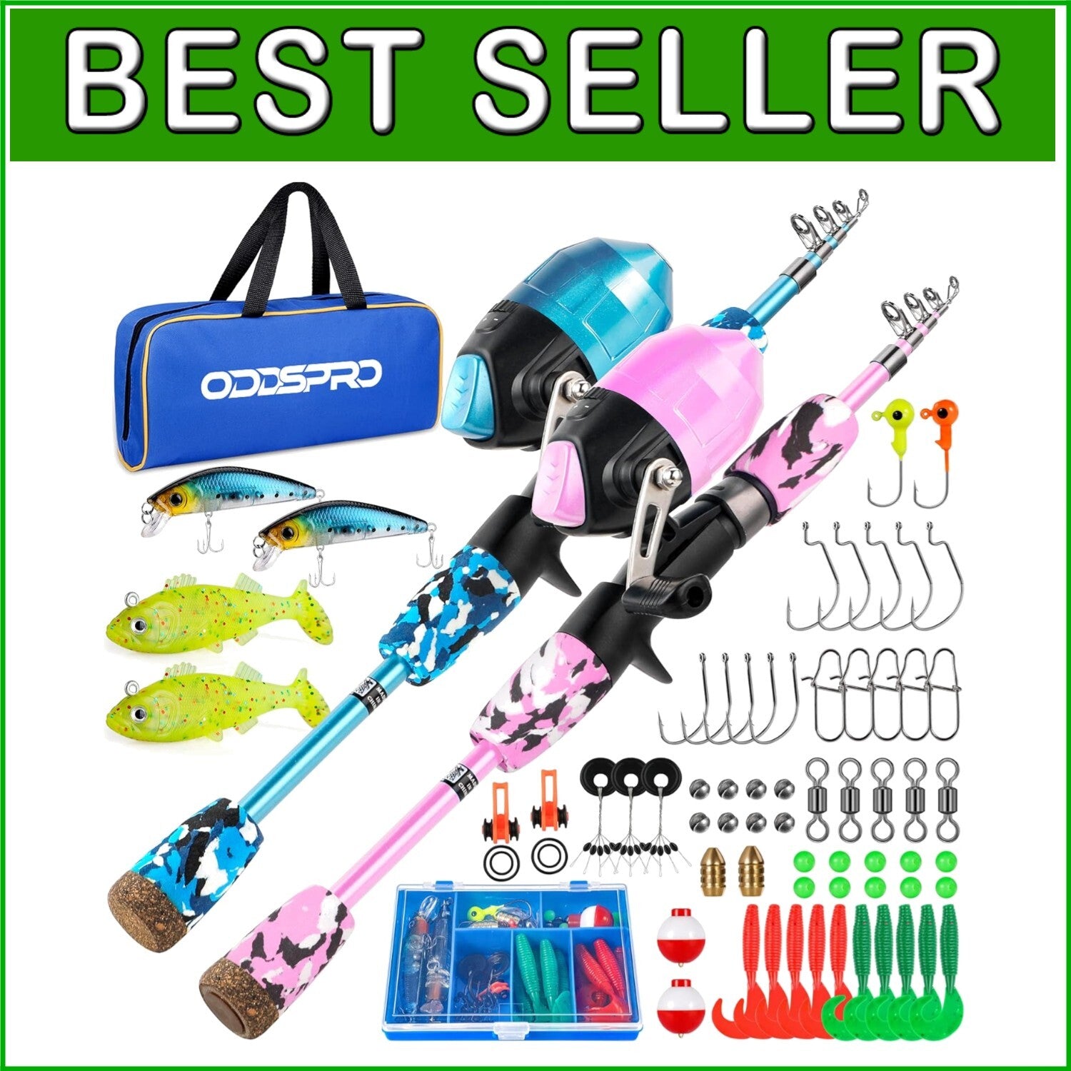 Beginner-Friendly Kids Fishing Kit - Pink Telescopic Rod & Size Options 1.2-1.8M